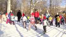 В Ревде "Единая Россия" устроила лыжные гонки для дошколят