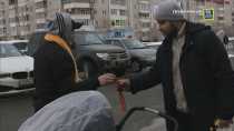 Молодежь Ревды провела на улицах города акцию "Георгиевская лента"
