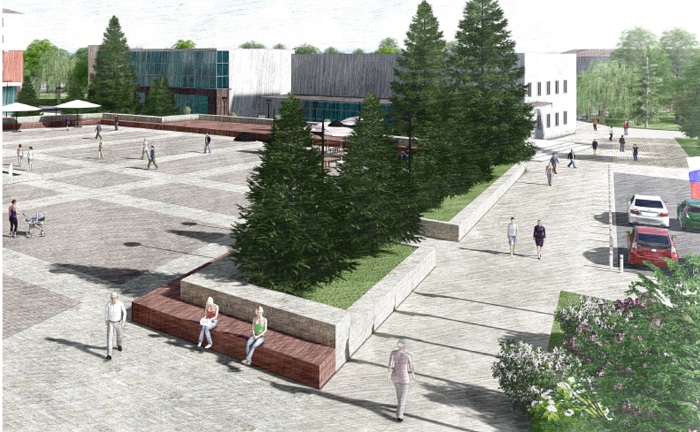 Часть действующего дизайн-проекта реконструкции центральной части площади Победы.