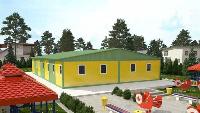 Примерно так выглядит модульный детский сад. Его строительство в два раза дешевле реконструкции школьных классов под детские группы.