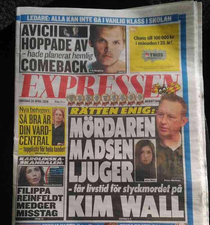 Обложка таблоида Expressen.
